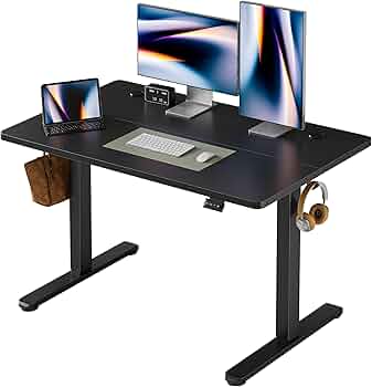 Amazon | FEZIBO 電動 昇降デスク スタンディングデスク 幅120cm 奥行