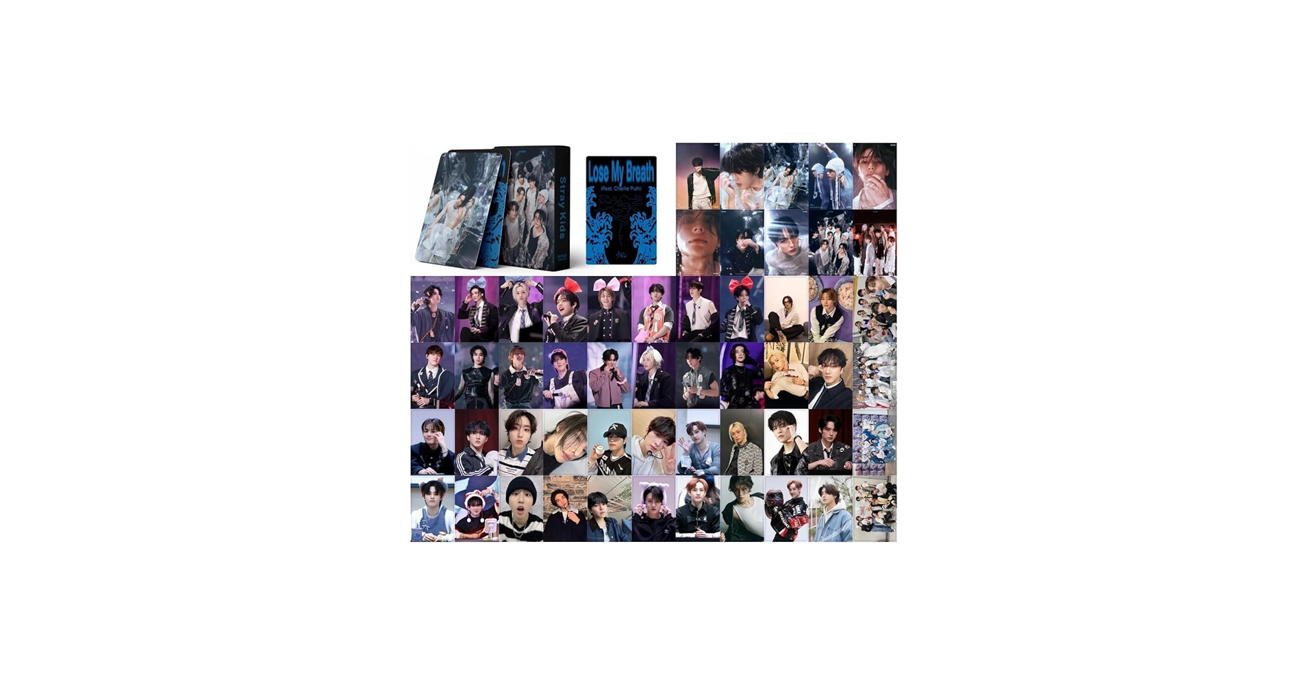 55pcs Stray Kids Photocards Lose My Breath Feat Cards New Single