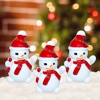 Amazon.co.jp: Keloglu 10個 雪だるま 置物 小さい - 雪だるま