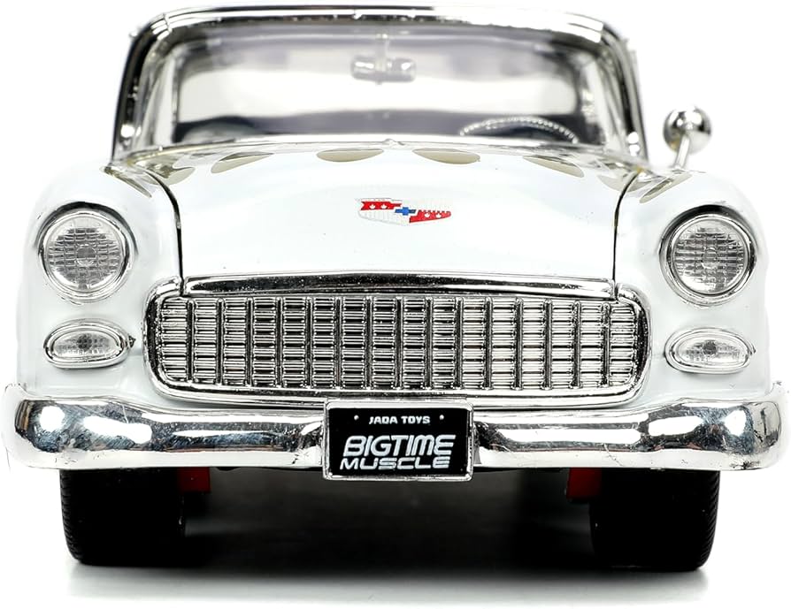 Amazon | 1955 Chevy Bel Air White and Gold with Flames Bigtime