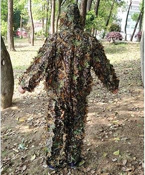 Amazon.co.jp: amleso 3D迷彩フード付き迷彩服Gsジャケットパンツ