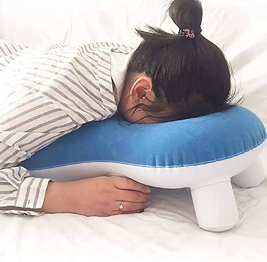 Amazon.co.jp: 眼科手術後のうつぶせ寝用枕、空気ポンプ付き、硝子体