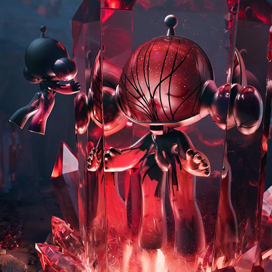 POP MART MEGA α SKULLPANDA 400% Red Crystal Articulated Character