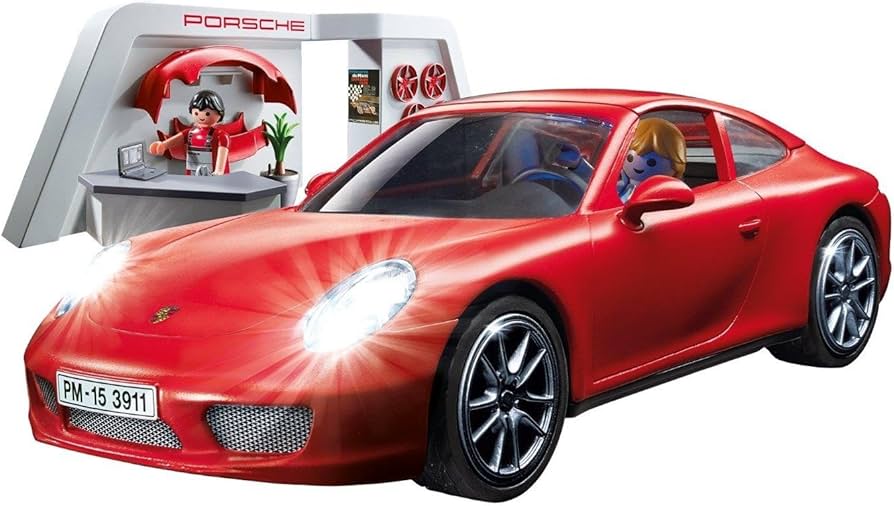 Playmobil 3911 Porsche 911 Carrera S with Lights & Workshop, Fun