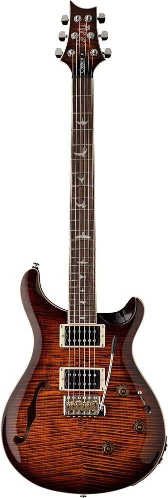 Amazon | SE Custom24 Semi-Hollow Piezo Orange Tiger Smokeburst