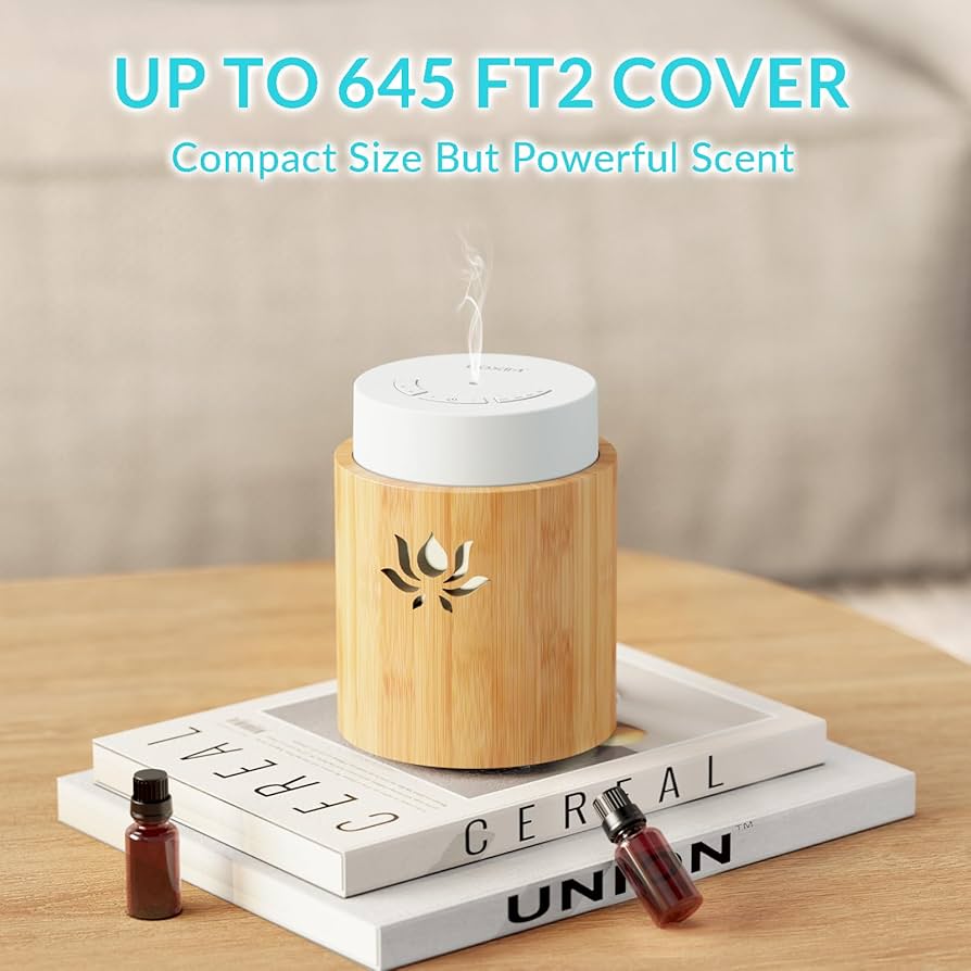 Amazon.com : LOXIM Padma Aromatherapy Diffuser, Real Bamboo Aroma