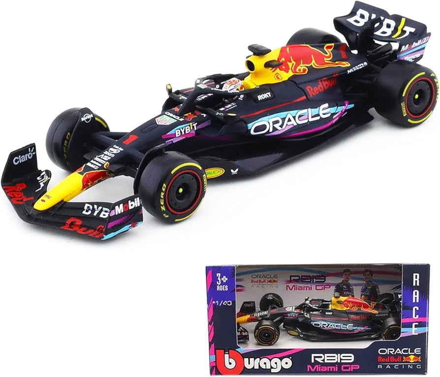 Amazon.com: Bburago 1/43 Diecast Model Car - Red Bull Racing RB19