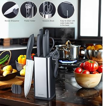 Amazon.com: RAXCO 10-Piece Kitchen Knife Set | Stainless Steel