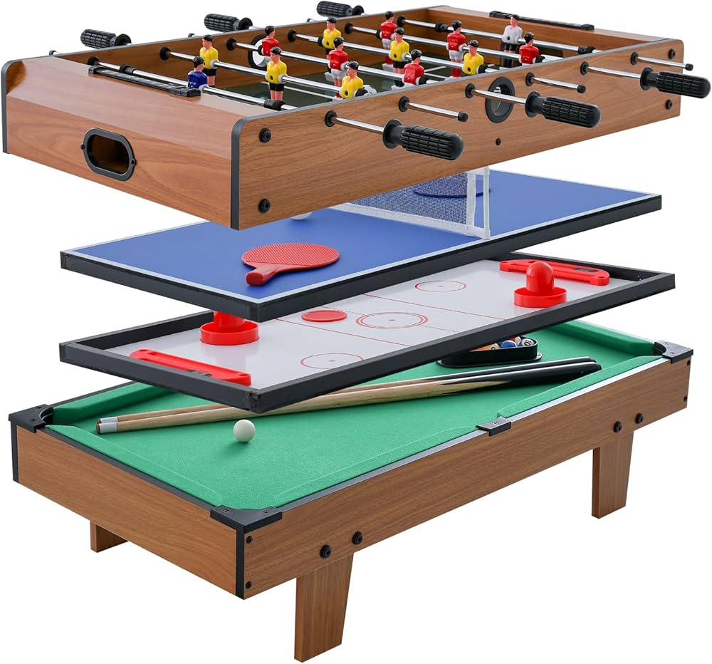 Amazon.co.jp: Giantex 4-in-1 組み合わせゲームテーブル サッカー