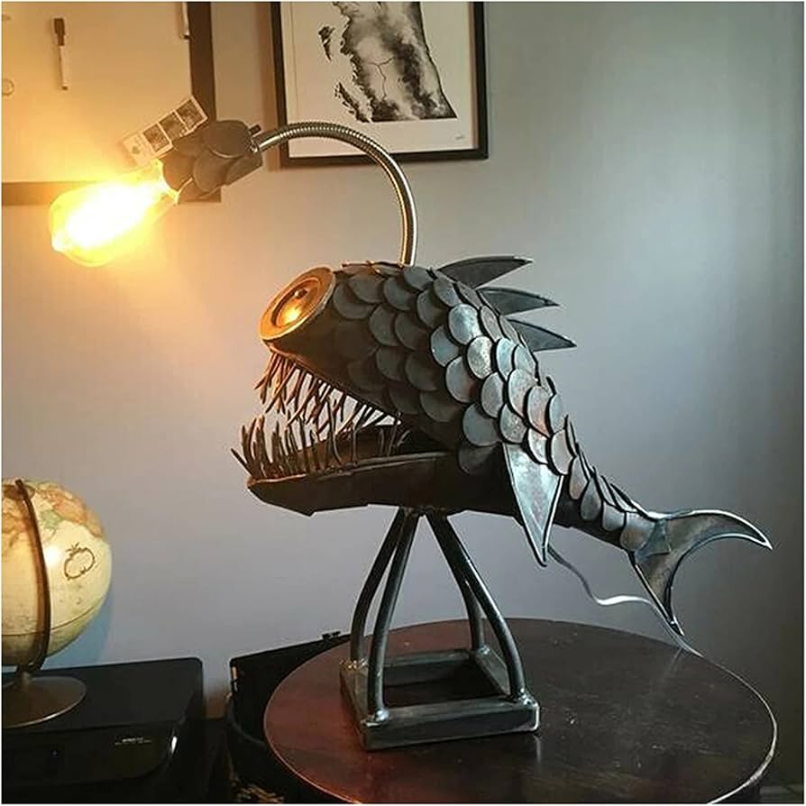 Amazon.co.jp : 手作りの釣り物の魚のランプ、サメのランタンの魚光