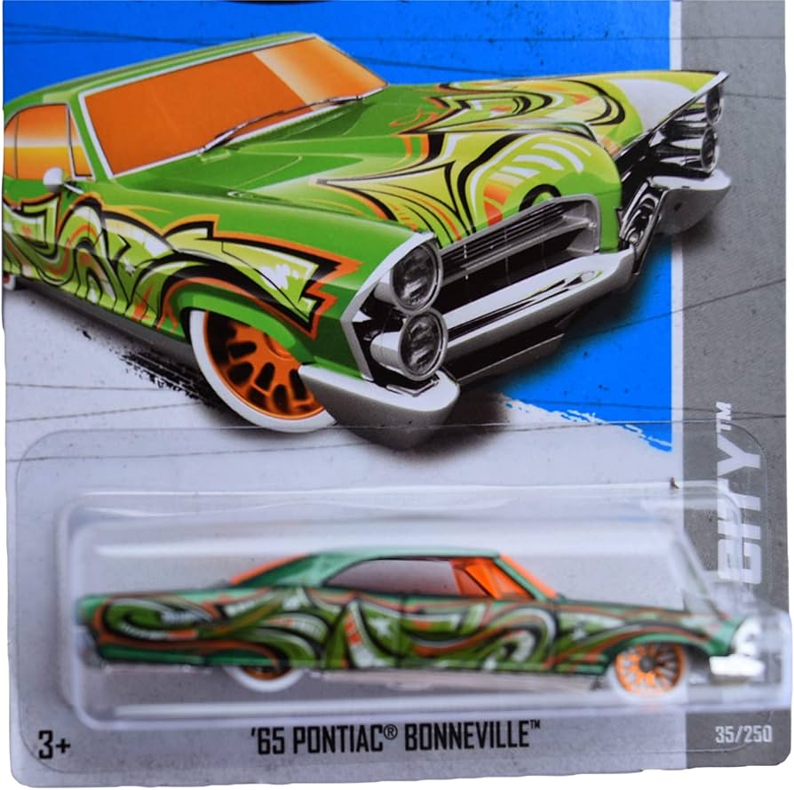 Amazon.com: Hot Wheels '65 Pontiac Bonneville 35/250, Green, 1:64