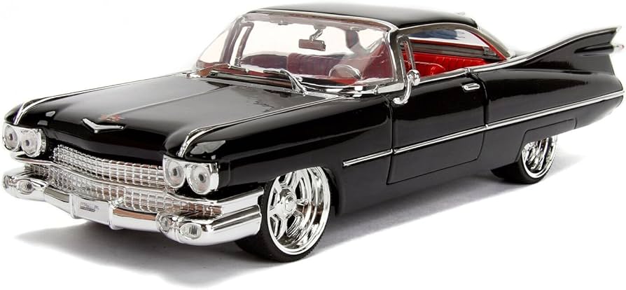 1959 Cadillac Coupe DeVille Black 1-24 Diecast Model Car by Jada
