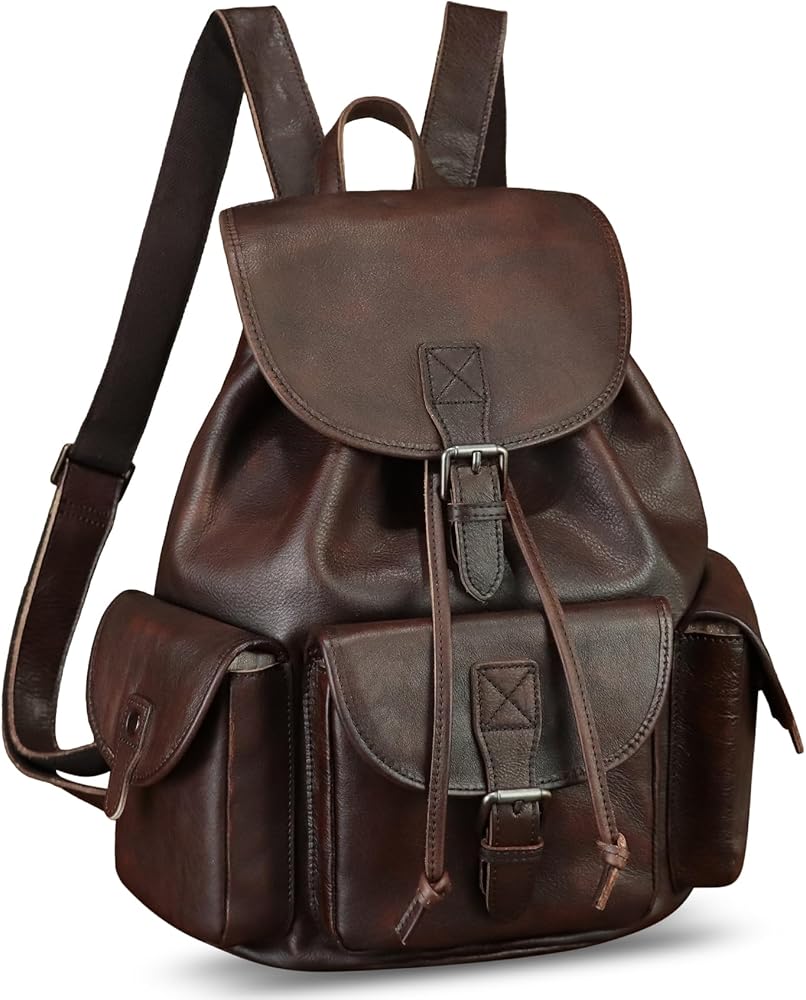 Amazon.com | IVTG Genuine Leather Backpack for Men and Women