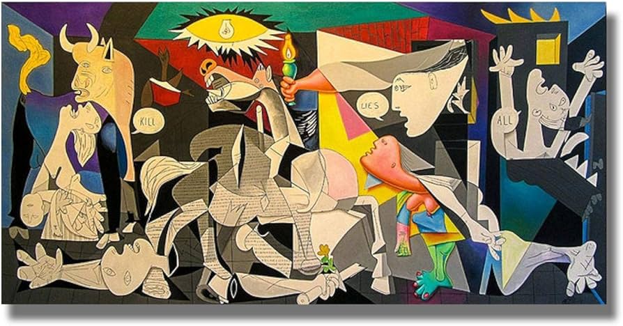 Amazon.co.jp: 複製画 有名な絵画 ゲルニカ ピカソのポスターと版画