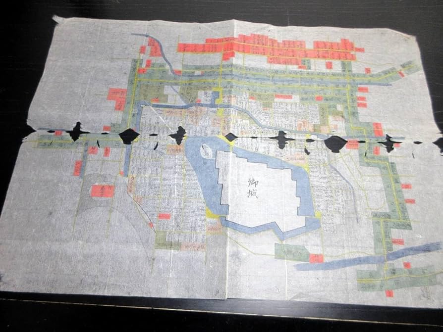 Amazon.co.jp: 0454江戸期お城縄張り図「高田城絵図」1点/古書古文書