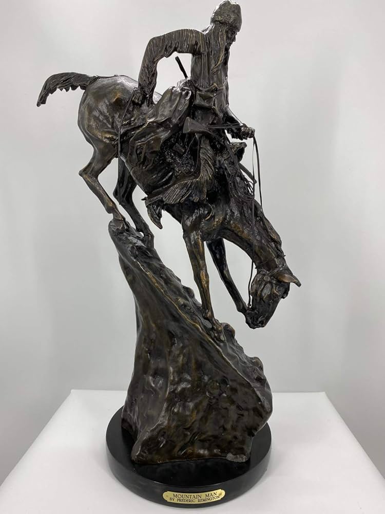 Amazon.com: Frederic Remington Solid Bronze Mountain Man - Mini