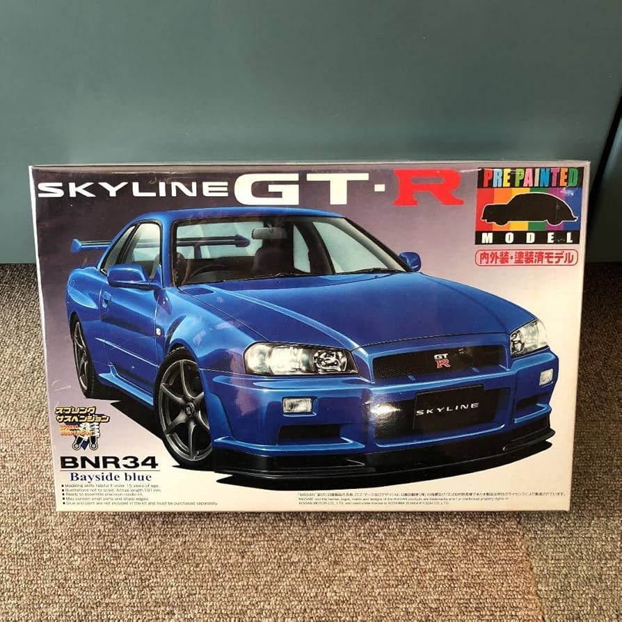 Amazon | アオシマ プリペイントモデルシリーズ R34 スカイライン GT-R
