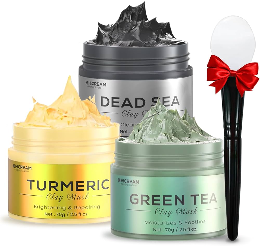 Amazon.com : Hicream Turmeric Clay Mask, Green Tea, Dead Sea