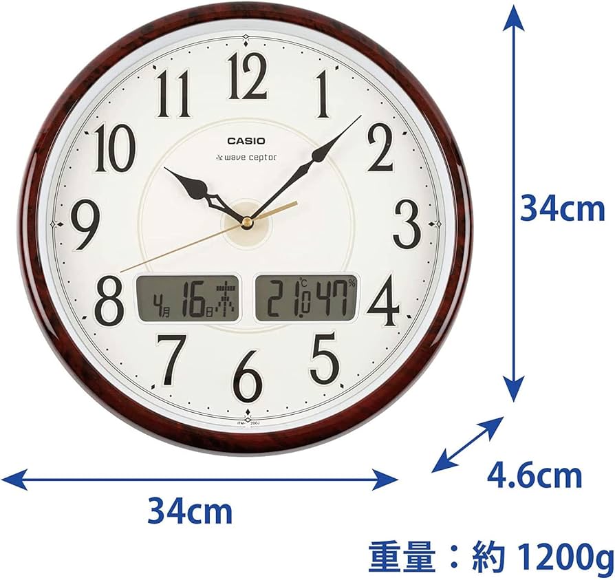 確認用 CASIO 温度・湿度計付電波掛時計 IDC-200J 確認用 CASIO 温度