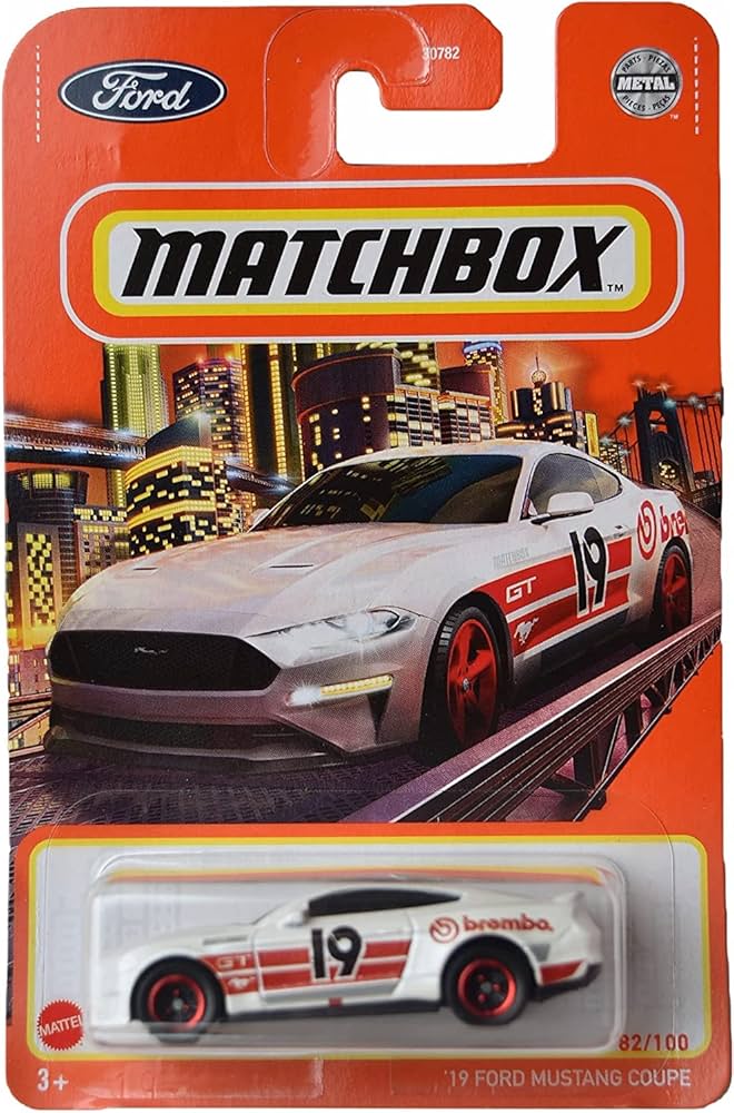 Amazon.com: Matchbox '19 Ford Mustang Coupe, [White] 82/100 : Toys