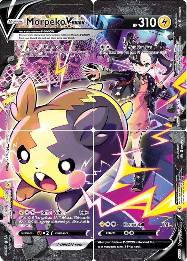 Amazon.com: Morpeko V-Union - Pokemon 4 Card Set - Black Star