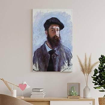 Amazon.co.jp: 画家クロード・モネ 世界名画ベレー帽をかぶった自画像