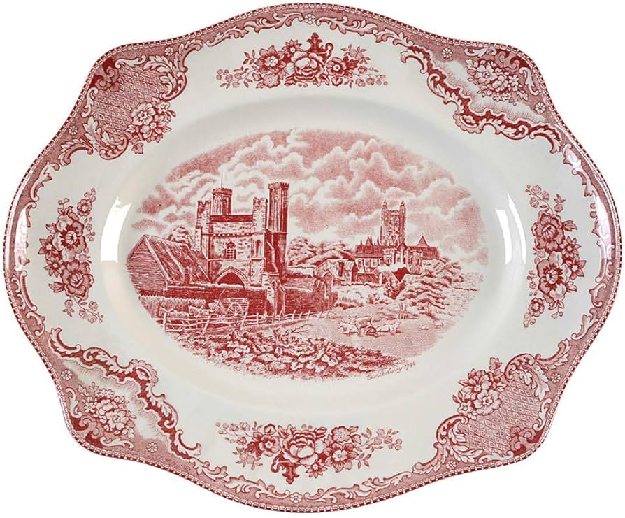 Amazon.com | Johnson Brothers Old Britain Castles Pink 13-1/2-Inch