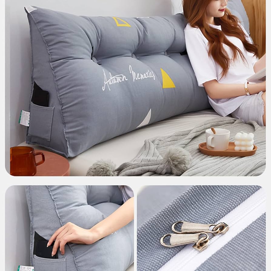 Amazon｜背もたれ クッション 80*25*50 三角 寄りかかり ソファ フロア