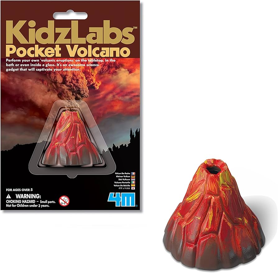 Amazon.com: 4M: KidzLabs: Pocket Volcano - Create Mini Tabletop