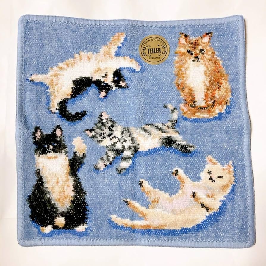 Amazon.co.jp: フェイラー マイキトゥン 猫 ハンカチ ネコ好きさんに