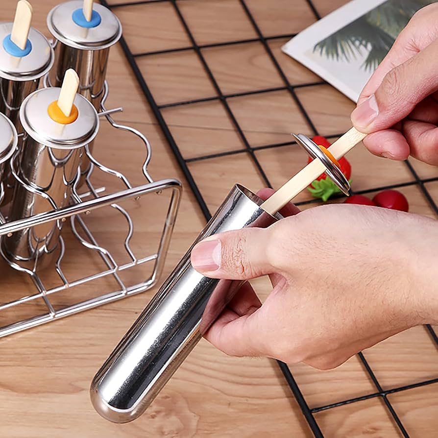 Amazon.co.jp: 金属製アイスキャンディー型、ホルダー付き丸頭
