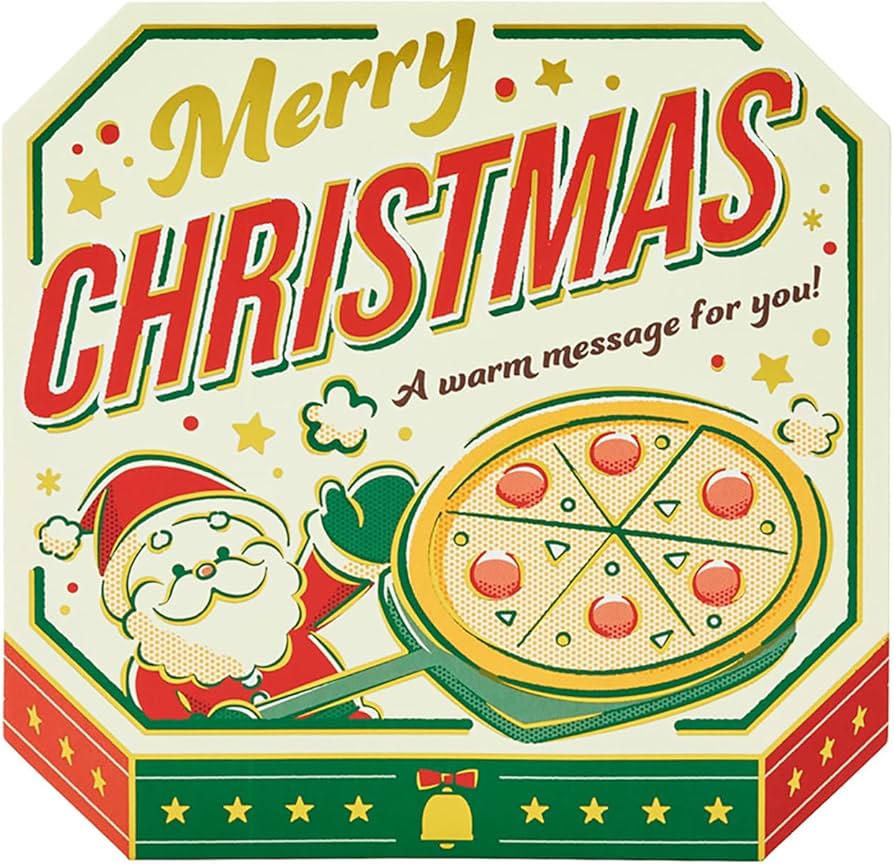 Amazon.co.jp: サンリオ(SANRIO) クリスマスカード ピザ メッセージ