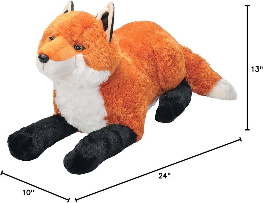 Amazon.com: Wild Republic Jumbo Fox Plush, Giant Stuffed Animal