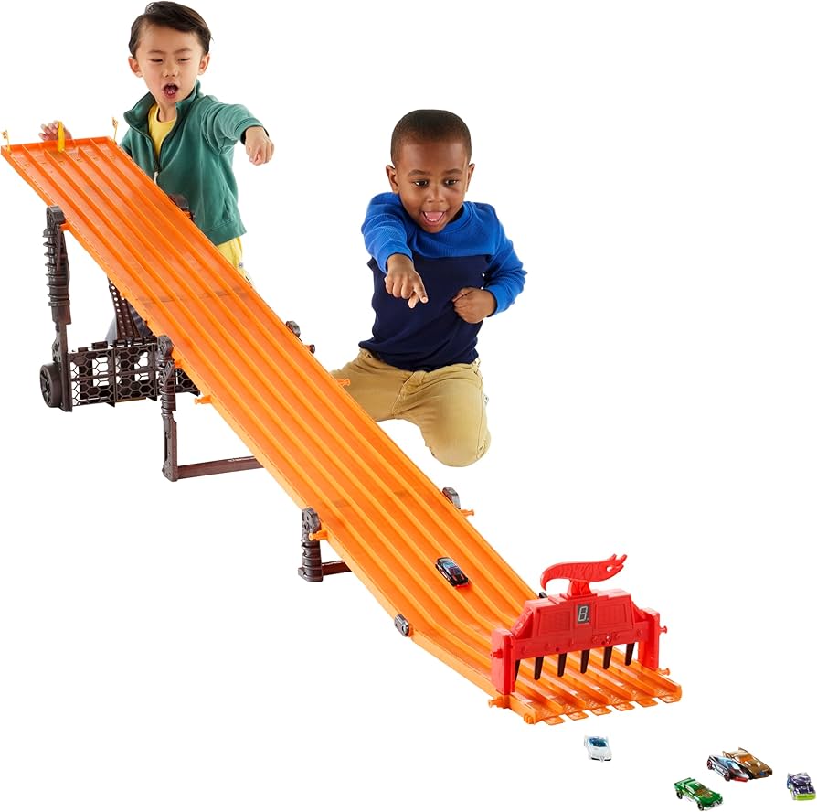 Amazon.com: Hot Wheels Toy Car Playset with Lights, Sounds & 6 1