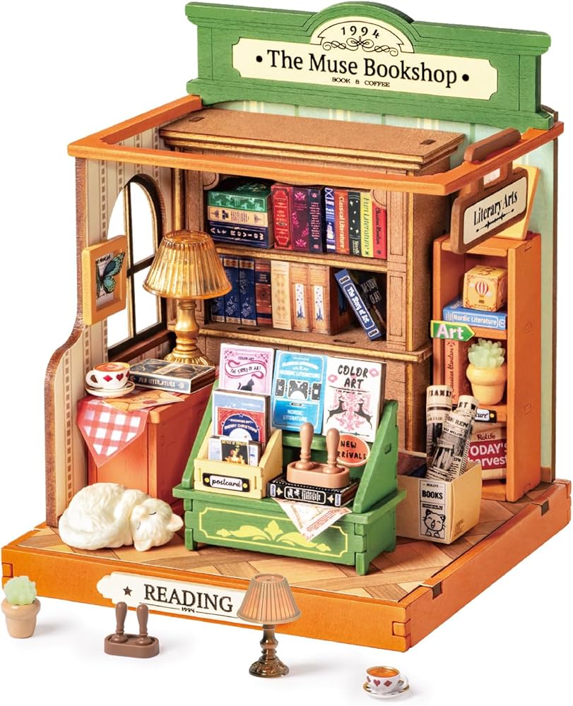 Amazon | Rolife ミニチュアハウス 本屋 ねこ ミニチュアハウスキット