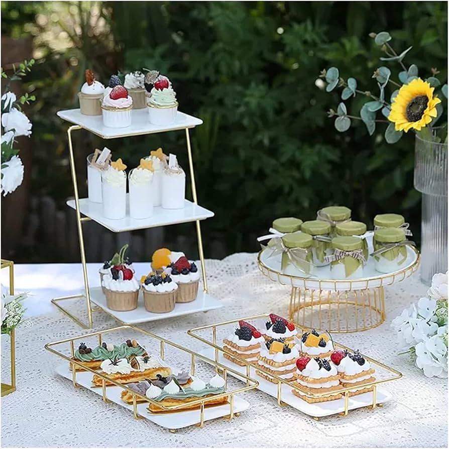 Dessert Stand Golden Dessert Table Display Stand Birthday Wedding