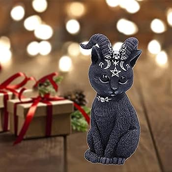 Amazon.co.jp: PUUCKA(よし) インテリア 魔法猫 置物 悪魔の猫