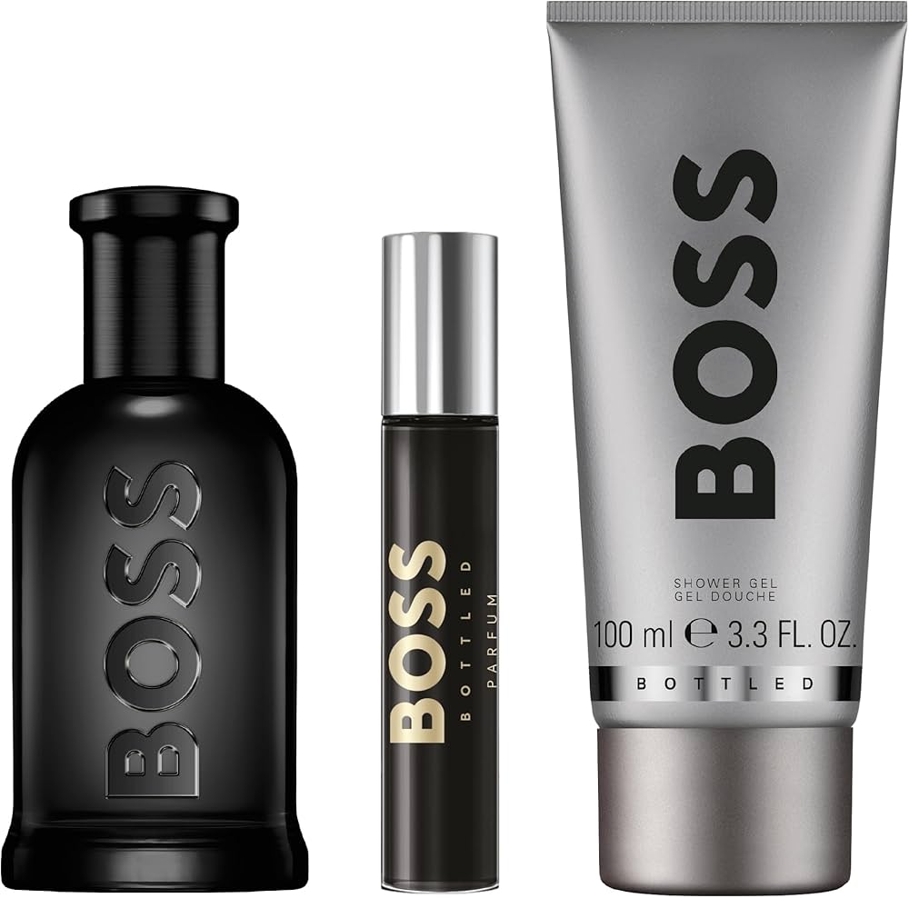 Amazon.com: Hugo Boss Men's 3-Pc. BOSS Bottled Parfum festive Gift