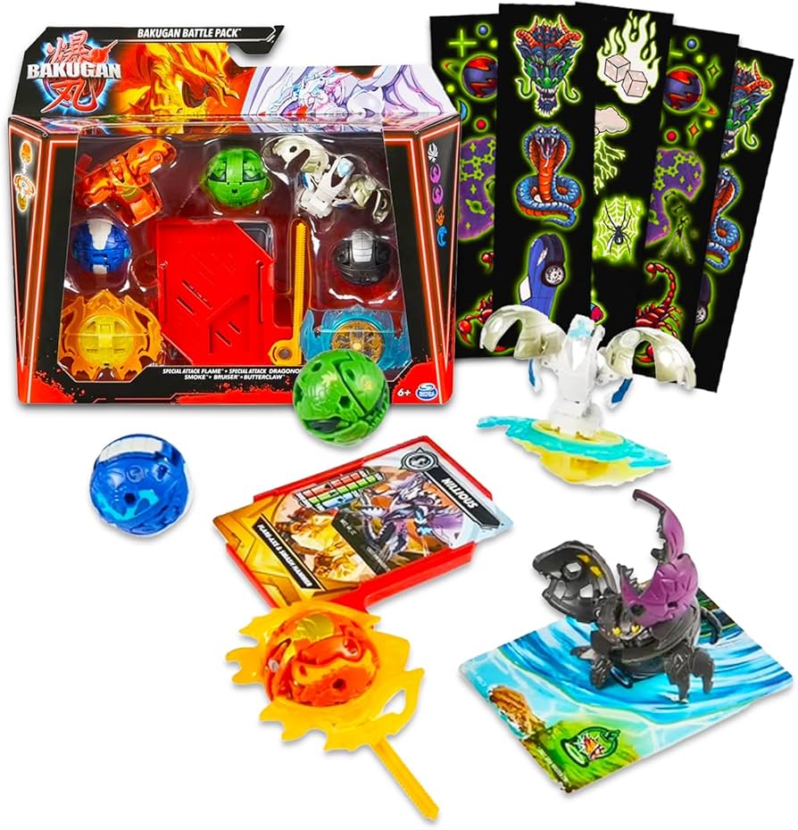 Amazon.com: Bakugan Battle Pack - Bundle with 5 Spinning Action