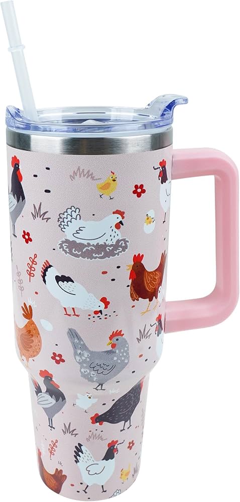 Amazon.com | PERRIFIC 40 oz Tumbler with Handle and Straw Lid Leak