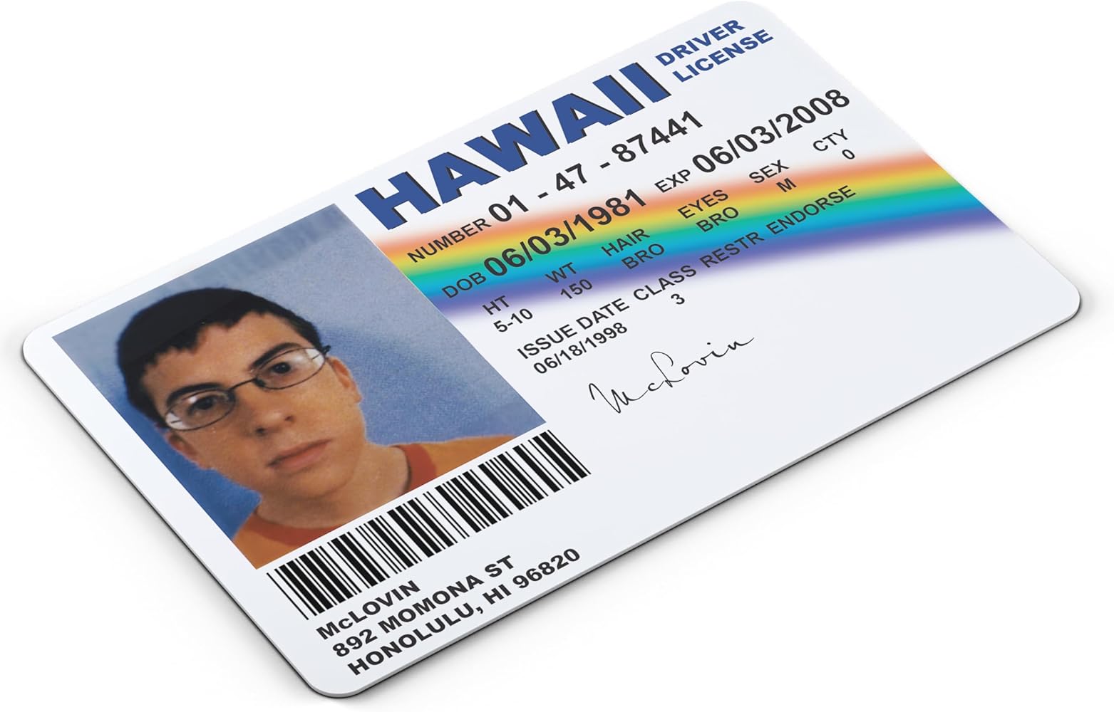 ALG ID Cards® Superbad McLovin Driver's License Replica : Amazon