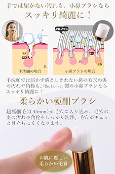 Amazon | [Re.Lucky] 毛穴 小鼻 ブラシ (平型) 洗顔ブラシ 毛穴 角栓