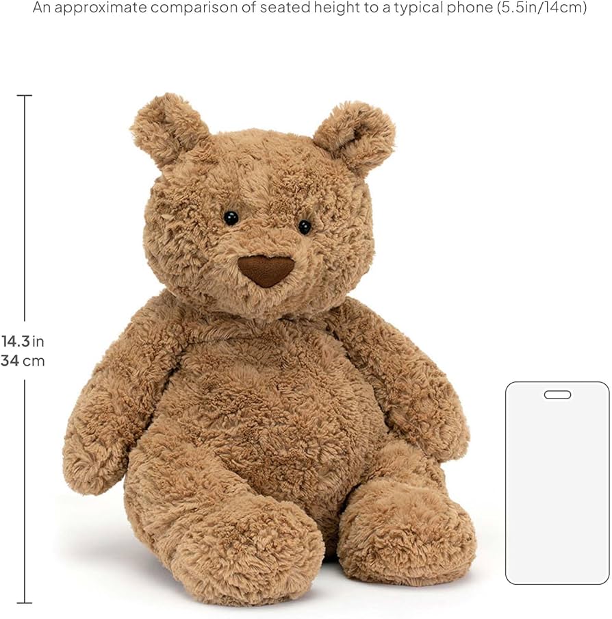 Amazon.com: Jellycat Bartholomew Bear Stuffed Animal, Huge 16.5