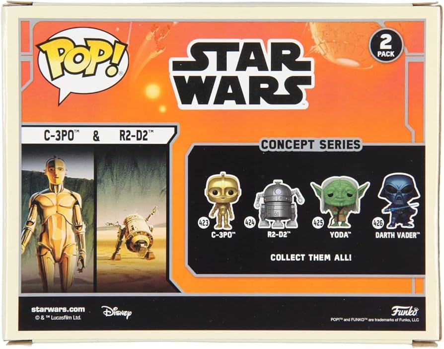 Amazon.com: Funko Pop! Disney: Star Wars Concept – C-3PO & R2-D2