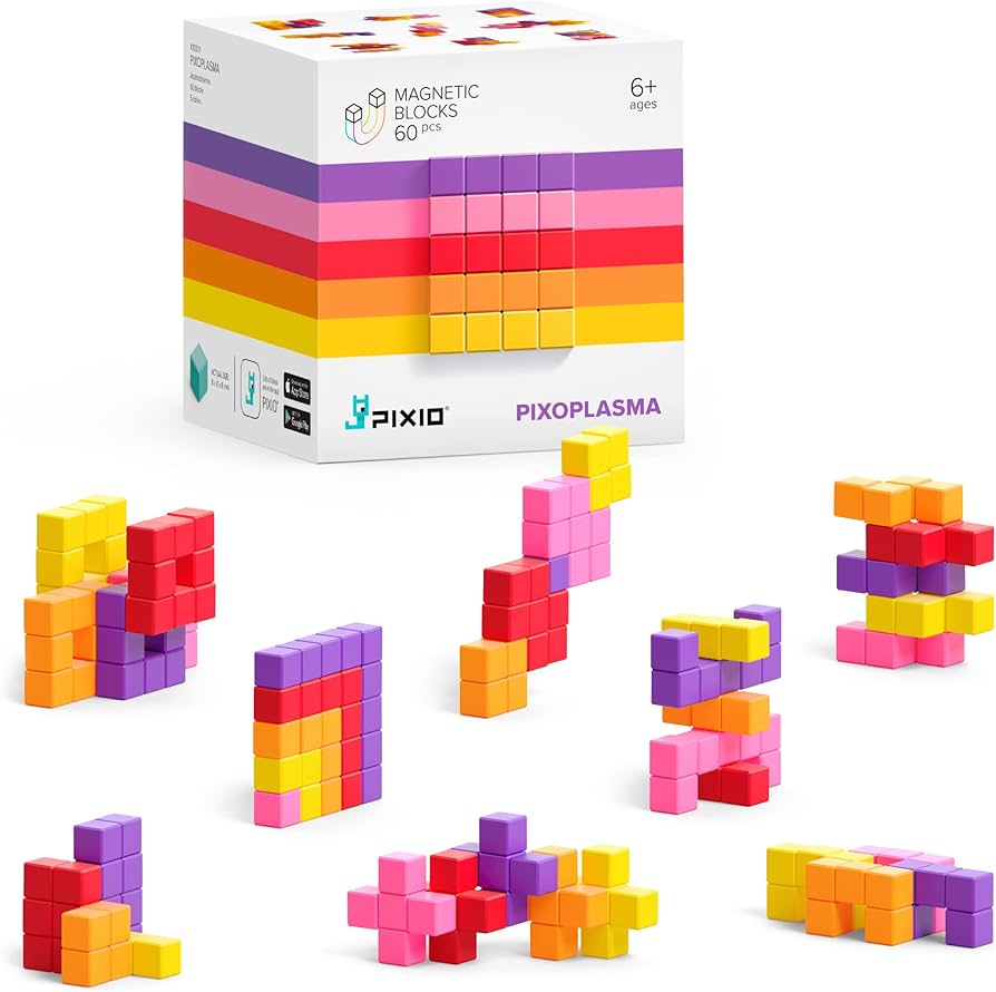 Amazon.com: PIXIO Mini Magnetic Blocks Building Toy in The Pixel