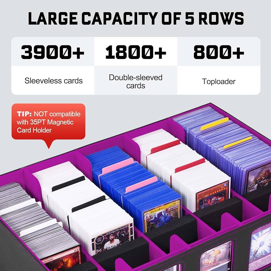 Amazon.com: ZLCA Trading Card Storage Box 5-Row with Handle, MTG