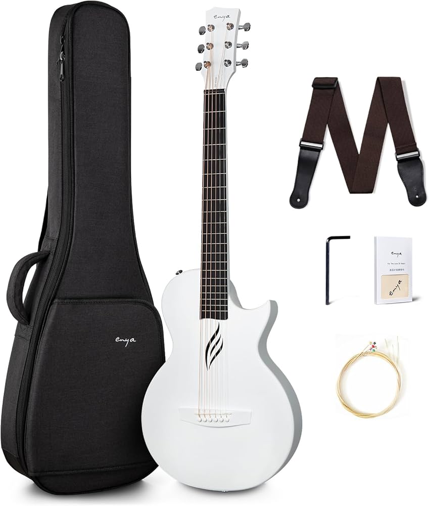 Enya Nova Go Carbon Fiber Acoustic Guitar 1/2 Size Beginner Adult