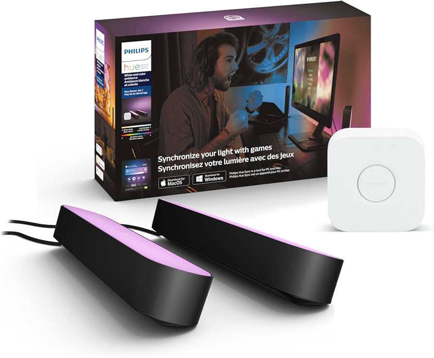 Philips Hue Smart Play Starter Kit - Two Black Hue Play Light Bars