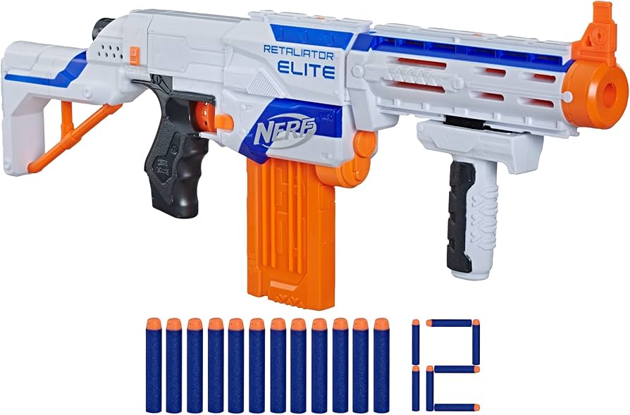 Amazon.com: NERF N-Strike Elite Retaliator Blaster, Stock, Grip