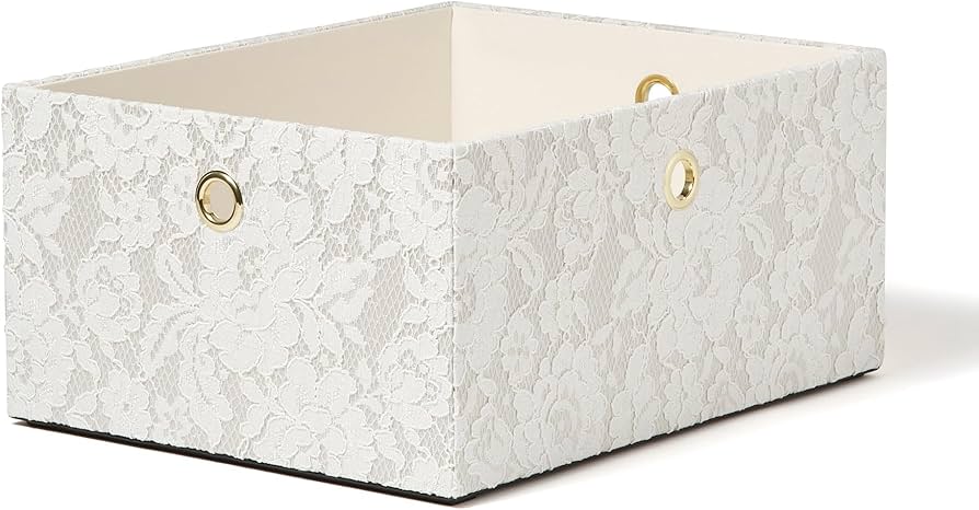Amazon｜Francfranc フランフラン レース スタッキングボックス L